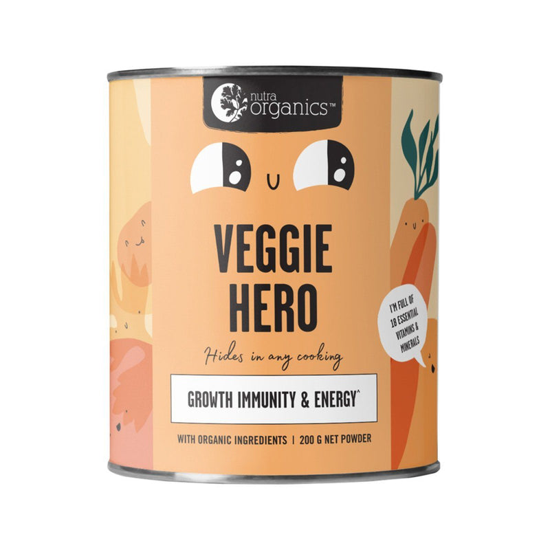 NutraOrganics Veggie Hero (Growth Immunity & Energy) Supplement Oborne Health Supplies 