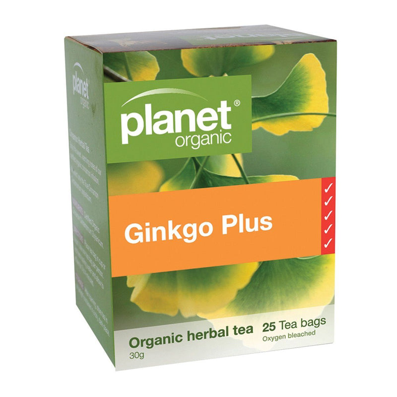 Planet Organic Ginkgo Plus Tea Herbal Teas PHD 