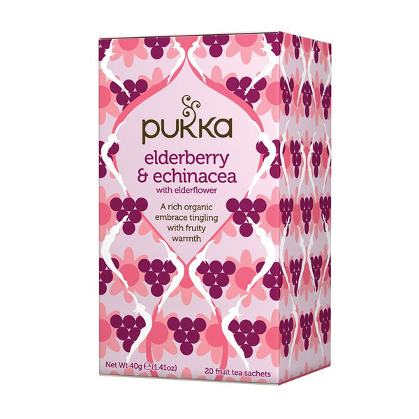 Pukka Elderberry & Echinacea Tea Herbal Teas Oborne Health Supplies 