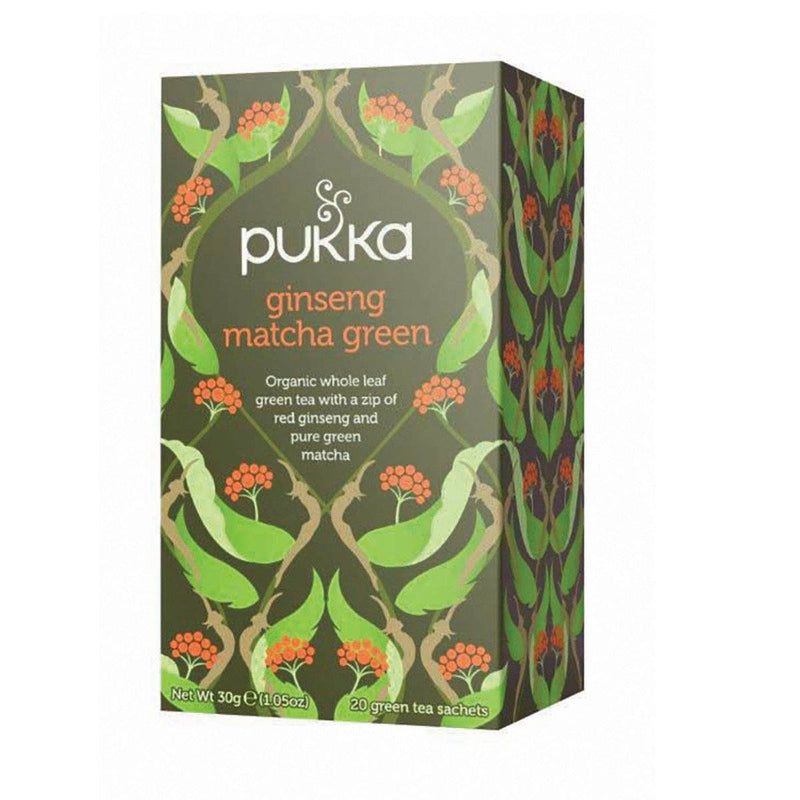 Pukka Ginseng Matcha Green Tea Herbal Teas Oborne Health Supplies 