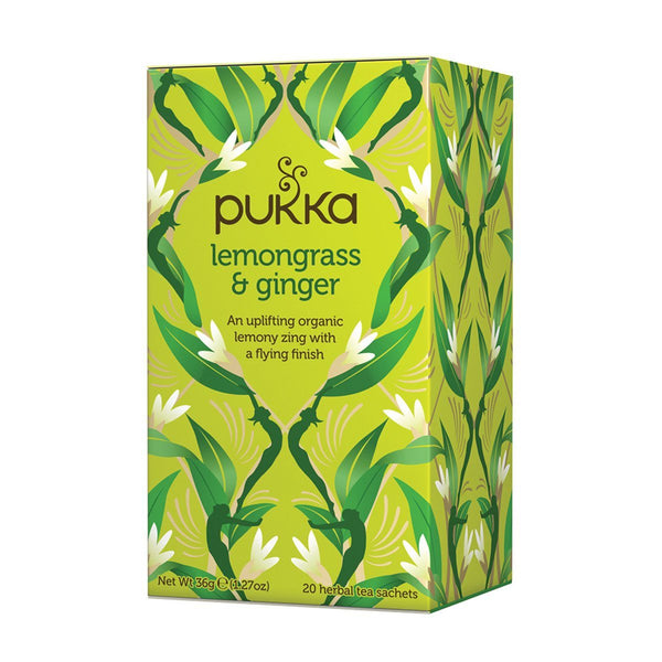 Pukka Lemongrass & Ginger Tea Herbal Teas Oborne Health Supplies 
