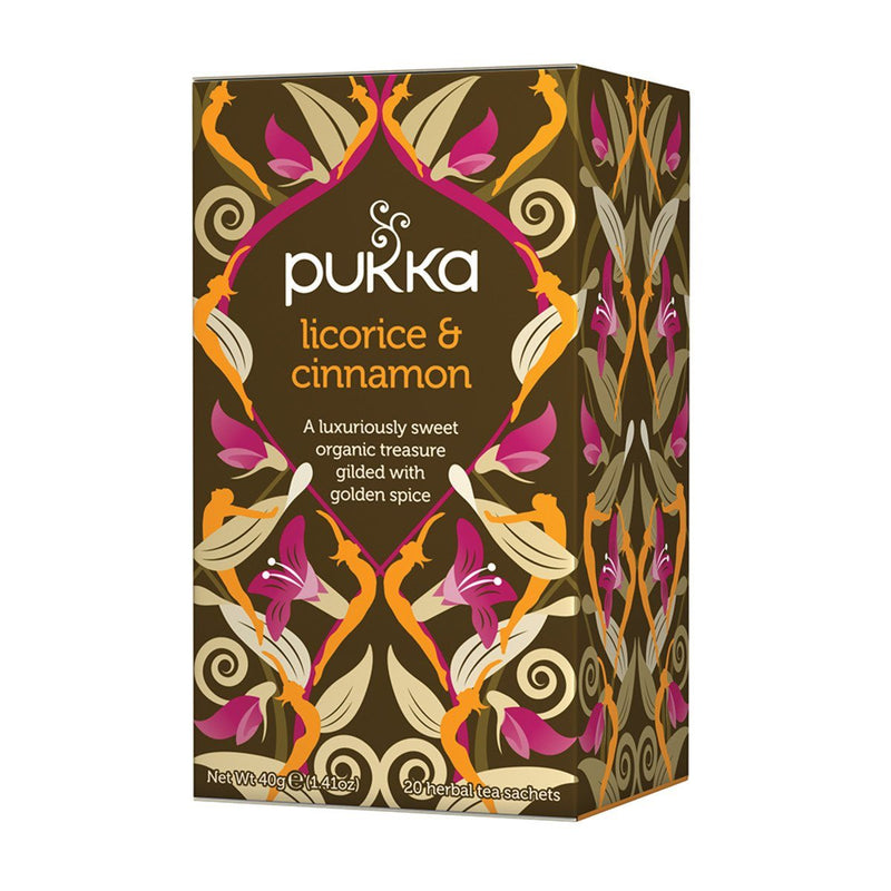 Pukka Licorice & Cinnamon Tea Herbal Teas Oborne Health Supplies 