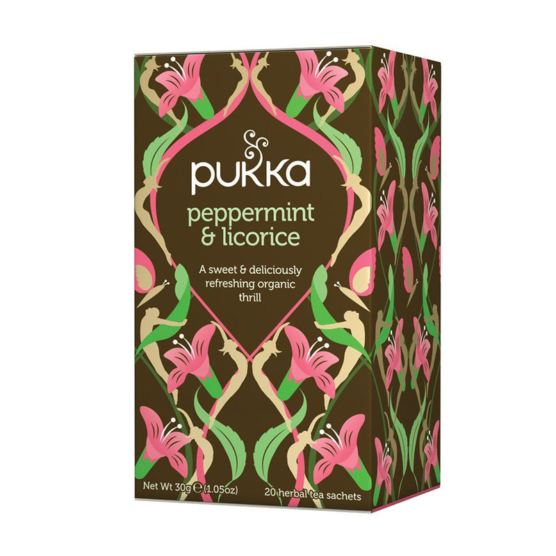 Pukka Peppermint & Licorice Tea Herbal Teas Oborne Health Supplies 