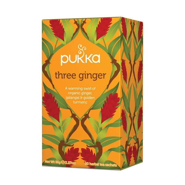 Pukka Three Ginger Tea Herbal Teas Oborne Health Supplies 