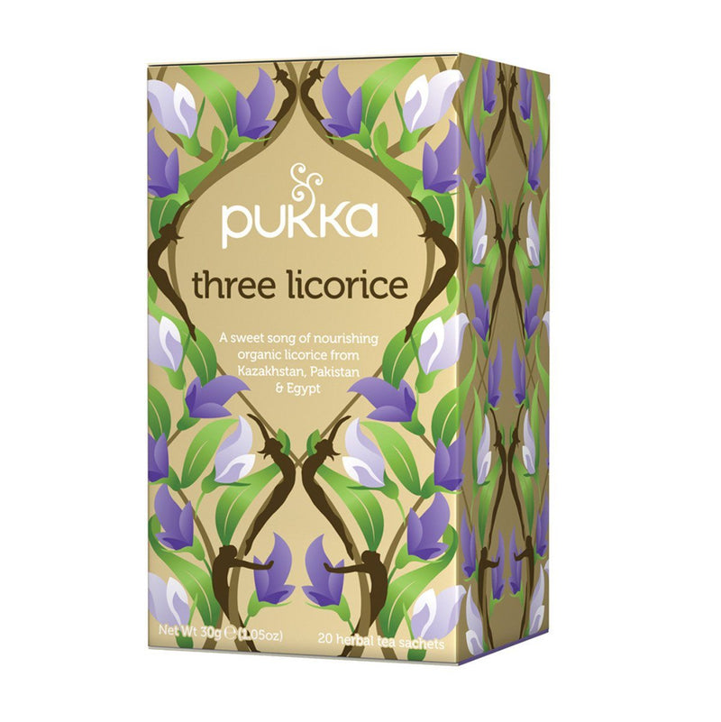 Pukka Three Licorice Tea Herbal Teas Oborne Health Supplies 
