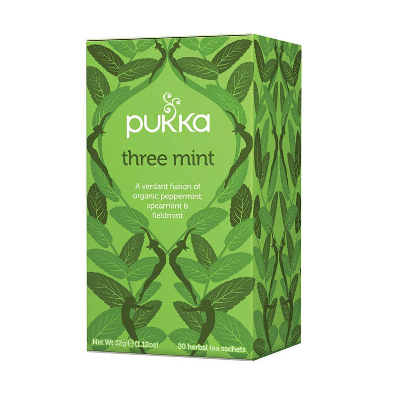 Pukka Three Mint Tea Herbal Teas Oborne Health Supplies 