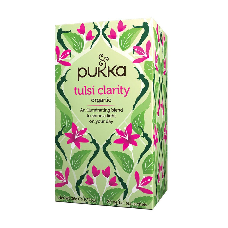 Pukka Tulsi Clarity Tea Herbal Teas Oborne Health Supplies 