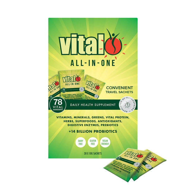 Vital Greens Sachets 30 pack Supplement Oborne Health Supplies 